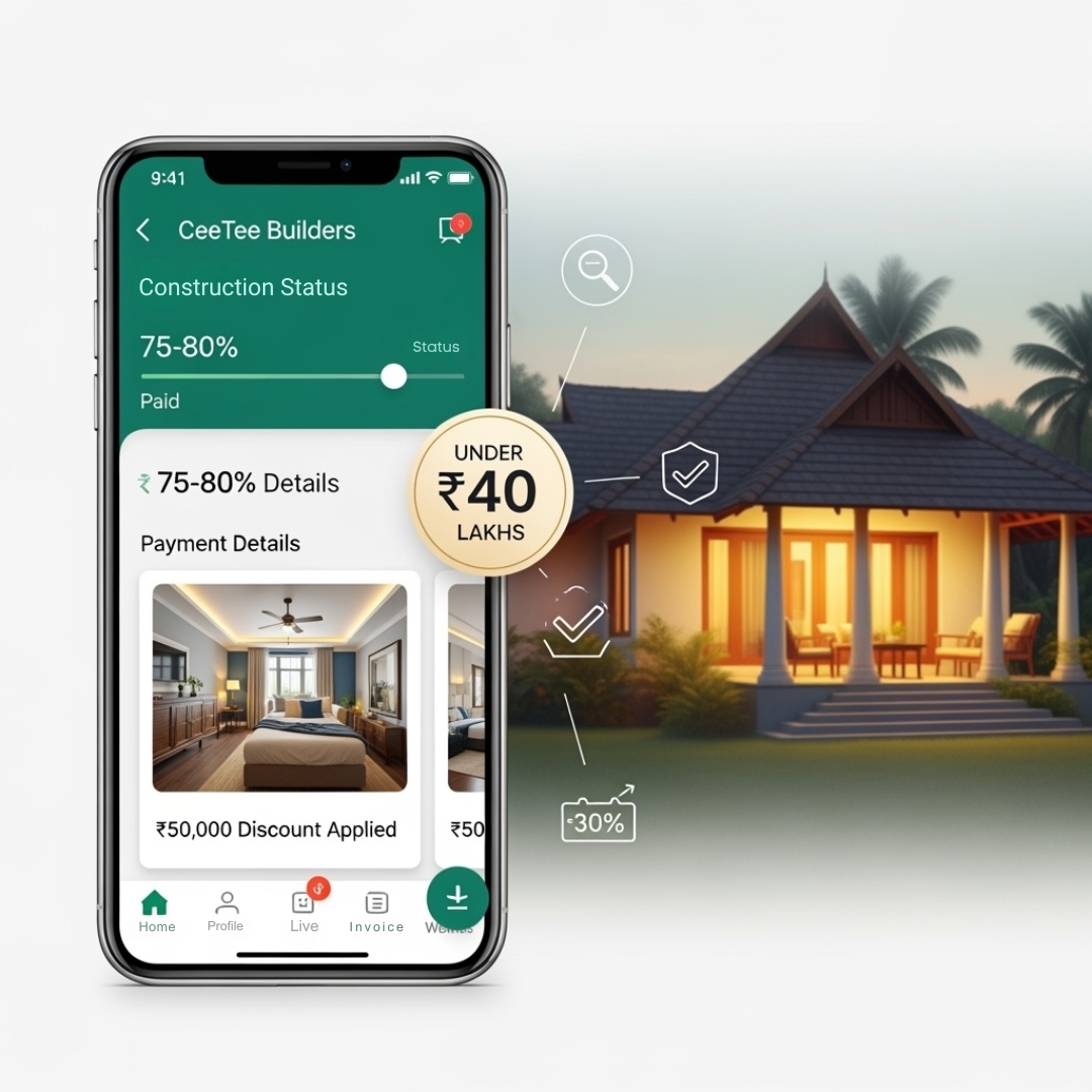 Construction Status Your Palakkad Dream Home: Digitally Transparent & Within Budget - Villas under 40 Lakhs in Palakkad