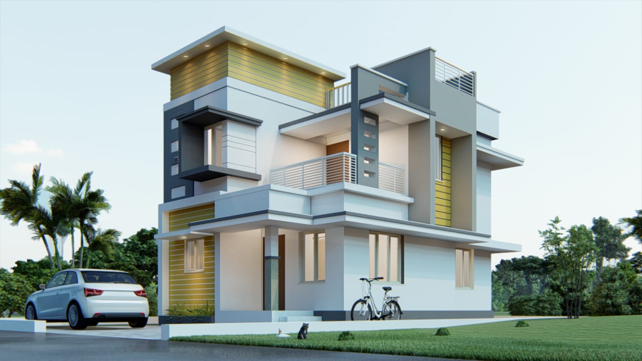 varada 3d Beautiful 1149 sqft 3 bhk villa for sale in palakkad